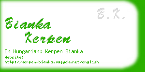 bianka kerpen business card